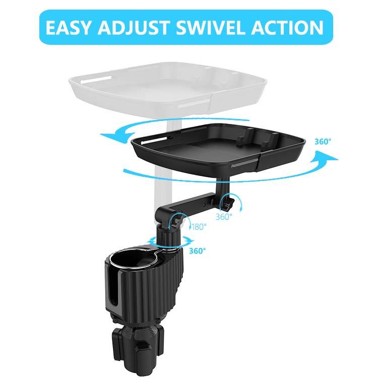 Adjustable Car Coffee Cup Holder Tray and Expander for Car with Phone Slot - OEM Model GI046